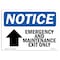 Signmission Sign, 7" H, Rigid Plastic, Emergency And Maintenance Exit Sign, Landscape, L-11748 OS-NS-P-710-L-11748 - alternate 1